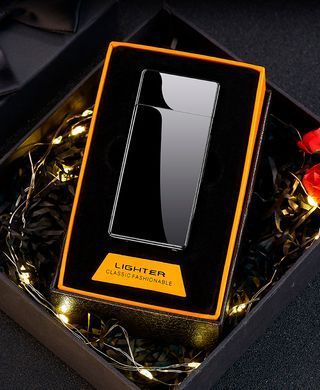 USB - Газовая Зажигалка (Острое пламя + спираль накаливания) индикатор заряда HL-250 Black ice HL-250-Black-ice фото