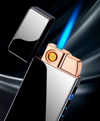 USB - Газовая Зажигалка (Острое пламя + спираль накаливания) индикатор заряда HL-250 Black ice HL-250-Black-ice фото