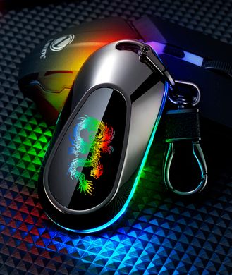 Електрична запальничка - брелок Україна (з USB-зарядкою та підсвічуванням⚡️) HL-474 Colorful HL-474-Colorful фото