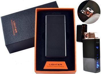 USB - Газовая Зажигалка (Острое пламя + спираль накаливания) индикатор заряда HL-250 Black ice HL-250-Black-ice фото