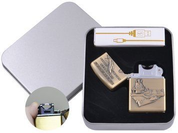 Электроимпульсная зажигалка в подарочной упаковке Авианосец (USB) XT-4886-1 XT-4886-1 фото