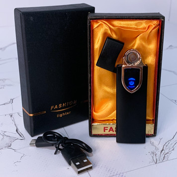 USB ⚡️ Запальничка FASHION у подарунковій упаковці 🎁 (Спіраль розжарювання) USB-96 black USB-96 black фото