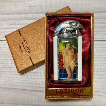 Зажигалка подарочная Девушка (Мигающая, турбо пламя) FASHION D39-2 D39-2 фото