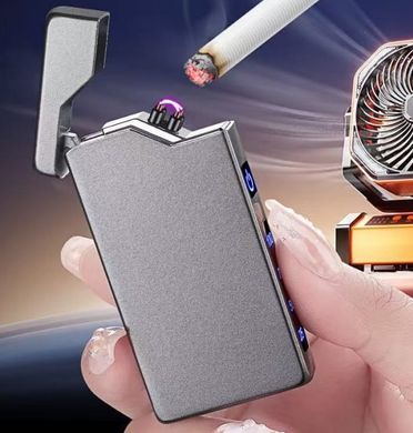 Електрична USB-запальничка з подвійною дугою ⚡⚡HL-645 Gray HL-645 Gray фото