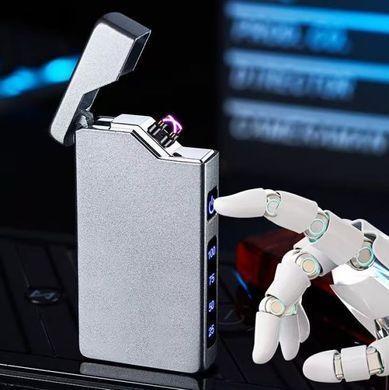 Електрична USB-запальничка з подвійною дугою ⚡⚡HL-645 Gray HL-645 Gray фото