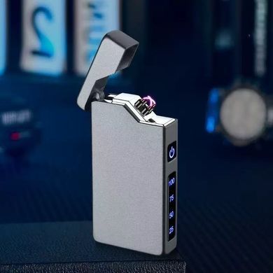 Електрична USB-запальничка з подвійною дугою ⚡⚡HL-645 Gray HL-645 Gray фото