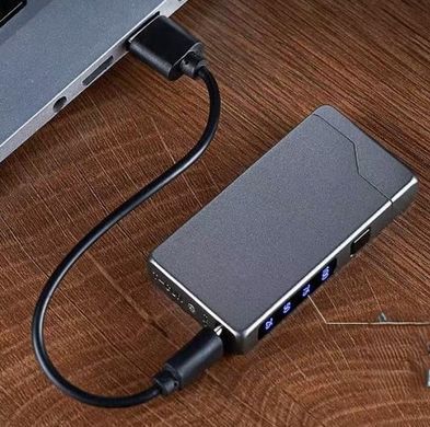 Електрична USB-запальничка з подвійною дугою ⚡⚡HL-645 Gray HL-645 Gray фото