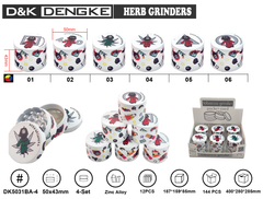 Гріндер D&K 'CANNABIS' ☘️ (чотири секції), 5,0см*4,3см DK-5031-BA4 DK-5031-BA4 фото
