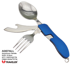 Многофункциональный Нож , Ложка-вилка, открывалка Traveler 10,6см (120шт/ящ) A007ALL A007ALL фото