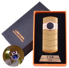 Электроимпульсная зажигалка в подарочной коробке LIGHTER (USB) HL-123 Gold HL-123 Gold фото