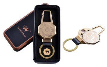 USB запальничка в подарунковій металевій коробці (брелок + ліхтарик) №4687C-2 4687C-2 фото