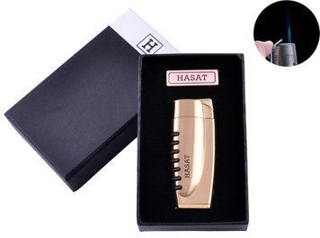 Зажигалка в подарочной коробке HASAT (Острое пламя) №4311 Gold №4311 Gold фото