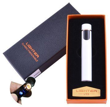 USB зажигалка в подарочной упаковке Lighter (Спираль накаливания) XT-4980 White  XT-4980-White фото