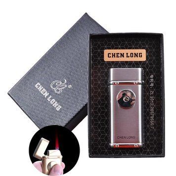 Зажигалка подарочная CHEN LONG (Турбо пламя) №4326 Silver 4326-Silver фото