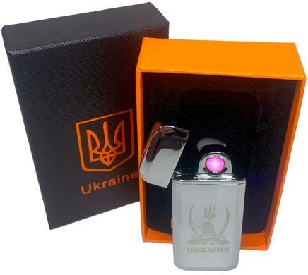 Дуговая электроимпульсная USB зажигалка ⚡️Украина (индикатор заряда🔋) HL-441 Silver HL-441-Silver фото