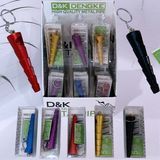 Металева курильна трубка-брелок D&K DENGKE з сітками DK-8466S DK-8466S фото
