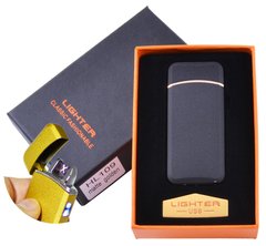 Электроимпульсная зажигалка в подарочной коробке Lighter HL-109 Black матовая HL-109 Black матова фото