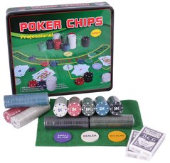 Покерний набір в металевій коробці на 500 фішок номіналом №500T 1438047482 фото