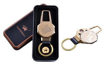 USB запальничка в подарунковій металевій коробці (брелок + ліхтарик) 4687C-3 4687C-3 фото