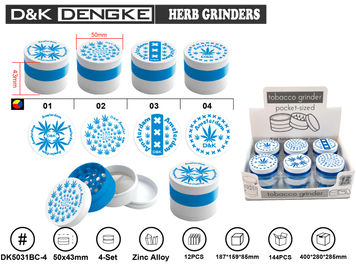 Гриндер D&K "CANNABIS" ☘️ (четыре секции), 5,0см*4,3см DK-5031-BC4 DK-5031-BC4 фото