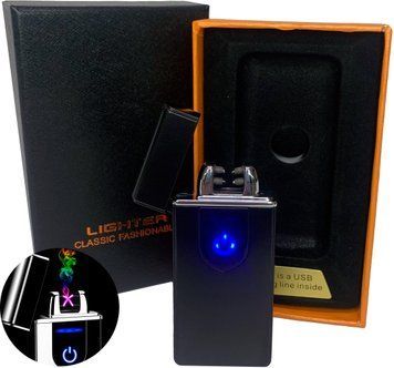 Электроимпульсная ⚡️ зажигалка в подарочной коробке Lighter HL-102 Black HL-102 Black фото