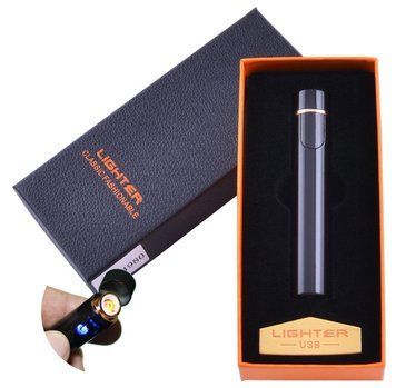 USB зажигалка в подарочной упаковке Lighter (Спираль накаливания) XT-4980 Black XT-4980-Black фото
