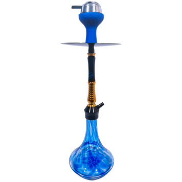 Кальян повний комплект HOOKAH (48 см) &mdash; Синій / Золотий H3204 H3204 Blue / Gold / Black фото