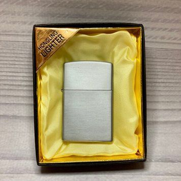 Зажигалка в подарочной упаковке Чистая (острое турбо пламя) HONGLING D20-3 Silver D20-3 Silver фото