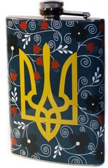 Фляга из нержавеющей стали (256мл / 9oz.) Герб Украины 🇺🇦 WKL-025 WKL-025 фото