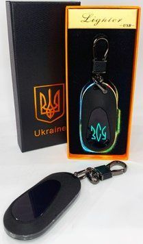 Електрична запальничка - брелок Україна ЗСУ (з USB-зарядкою та підсвічуванням⚡️) HL-475 Black mate HL-475-Black-mate фото