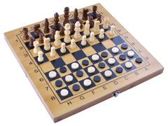 Ігровий набір 3в1 нарди, шахи і шашки (34х34 см) №3517B