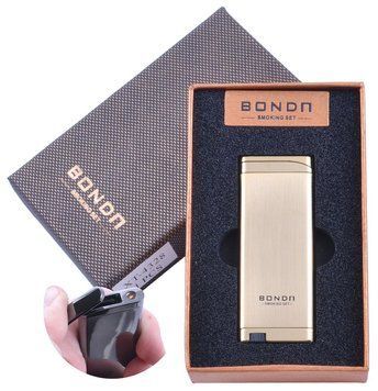 Запальничка в подарунковій коробці Bondn (Турбо полум'я) №4328 Gold №4328 Gold фото