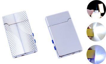 Зажигалка карманная турбо с фонариком "Classic" (Острое пламя) №4855 Silver 1089145936 фото