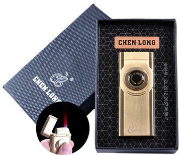 Зажигалка подарочная CHEN LONG (Турбо пламя) №4327 Gold 460328124 фото