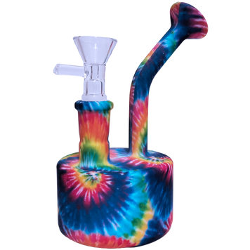 Силиконовый мини-бонг / Бабблер &laquo;Tie-Dye Psycho&raquo; (13.5 см) K-46 K-46 фото