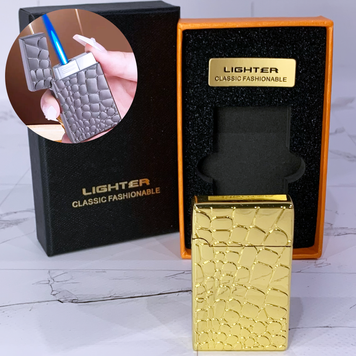 🔥 Запальничка &laquo;Crocodile Stone&raquo; з турбо-полум&rsquo;ям HL-808 Gold HL-808 Gold фото