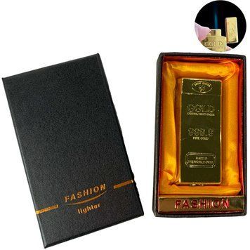 Запальничка подарункова 🎁 "Злиток золота 🪙" (Гостре полум'я 🚀) XT-109 XT-109 фото