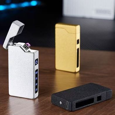 Електрична USB-запальничка з подвійною дугою ⚡⚡HL-645 Silver HL-645 Silver фото