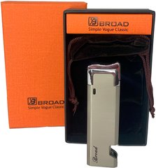 Газовая ветрозащитная зажигалка с открывалкой в подарочной коробке 🎁 BROAD HL-544-Silver HL-544-Silver фото