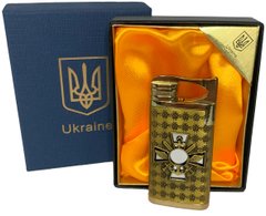 Зажигалка газовая Украина (Подарочная коробка🎁, турбо пламя 🚀) HL-4523-4 White HL-4523-4 White фото
