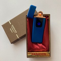 USB ⚡️ Зажигалка с подсветкой FASHION в подарочной упаковке (Спираль накаливания) USB-102 blue USB-102 blue фото