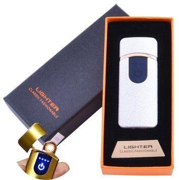 USB зажигалка в подарочной упаковке Lighter (Спираль накаливания) HL-43 White HL-43 White фото