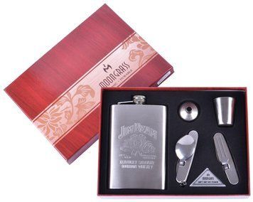 Подарочный набор 4в1 Moongrass Фляга/ Рюмки/ Нож/ Лейка BB-014-W BB-014-W фото