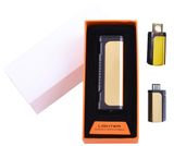 USB запальничка в подарунковій упаковці Lighter (Спіраль розжарювання) №HL-35 Gold 955742990 фото