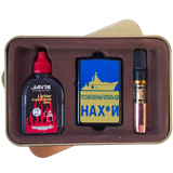 Подарочный набор Jiantai Smoking Set: Бензиновая зажигалка с патриотическим принтом, топливо (20 мл) и мундштук 4928-2 4928-2 фото