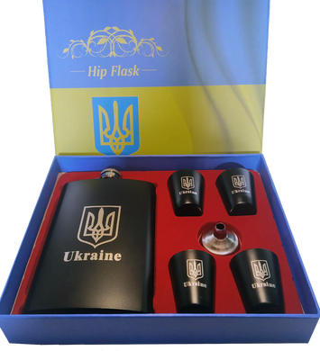 Подарунковий набір з флягою для чоловіків Ukraine 🇺🇦 6х1 TZ-14 TZ-14 фото