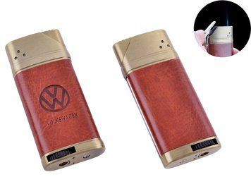 Зажигалка карманная VOLKSWAGEN (Острое пламя, кожа) №4893 1089146066 фото