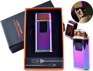 USB - Газовая Зажигалка (Турбо пламя + спираль накаливания) индикатор заряда HL-251 Colored ice HL-251-Colored-ice фото