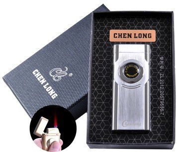 Зажигалка подарочная CHEN LONG (Турбо пламя) №4327 Silver 460328125 фото