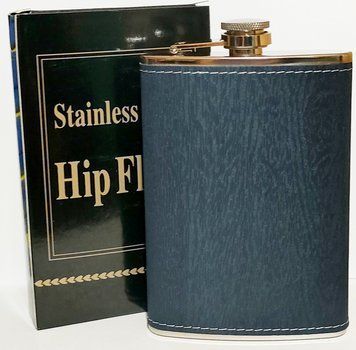 Фляга из нержавеющей стали (Кожа) FS-9 Blue FS-9-Blue фото